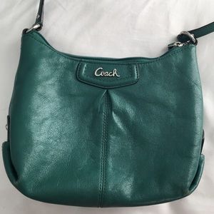 Coach crossbody dark green purse